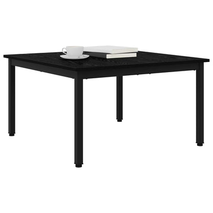 Salontafel Zwart Eiken 80 x 80 x 45 cm Bewerkt hout