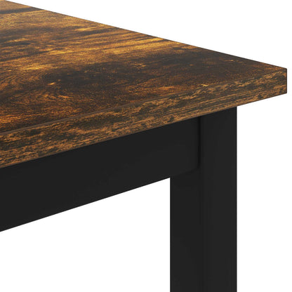 Salontafel Rook Eik 80 x 80 x 45 cm Bewerkt hout