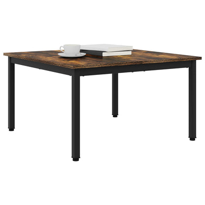 Salontafel Rook Eik 80 x 80 x 45 cm Bewerkt hout