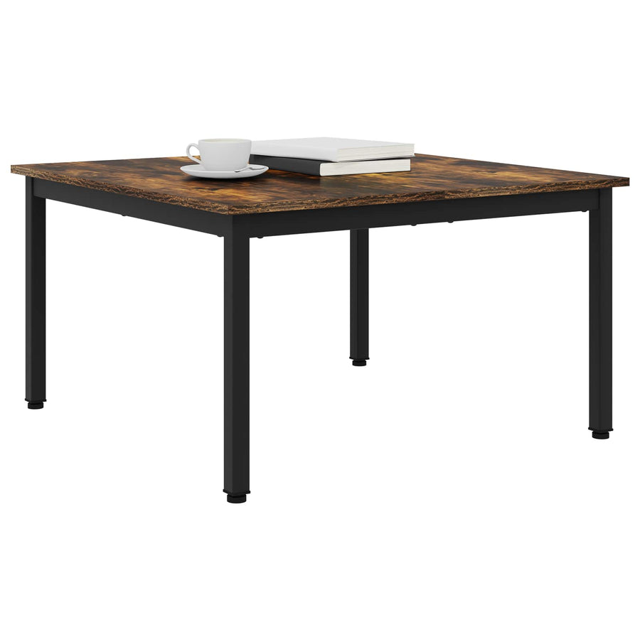 Salontafel Rook Eik 80 x 80 x 45 cm Bewerkt hout