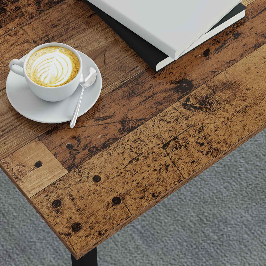 Salontafel Oudhout 80 x 80 x 45 cm Bewerkt hout