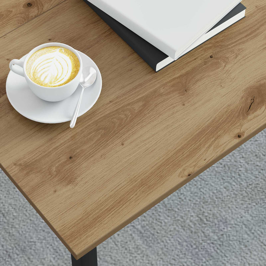 Salontafel Ambachtelijk eiken 80 x 80 x 45 cm Bewerkt hout