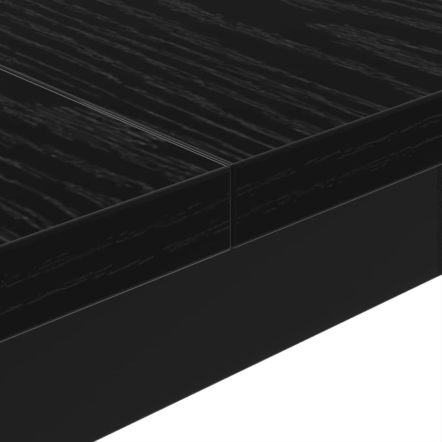 Salontafel Zwart Eiken 100 x 100 x 45 cm Bewerkt hout