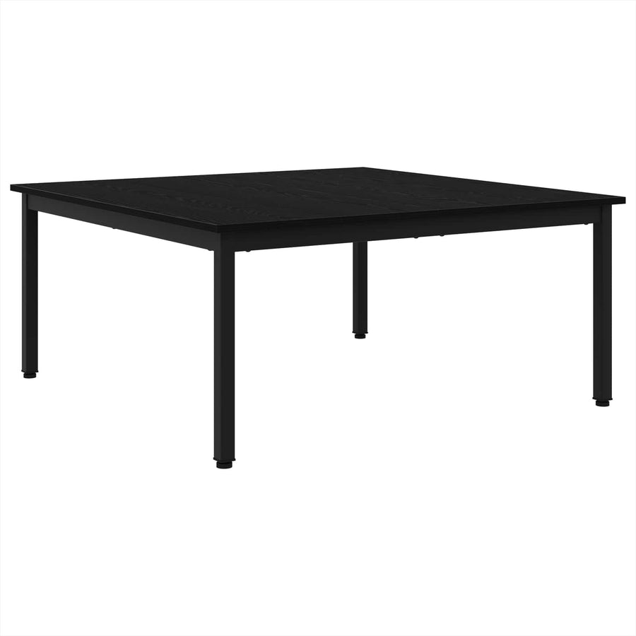 Salontafel Zwart Eiken 100 x 100 x 45 cm Bewerkt hout