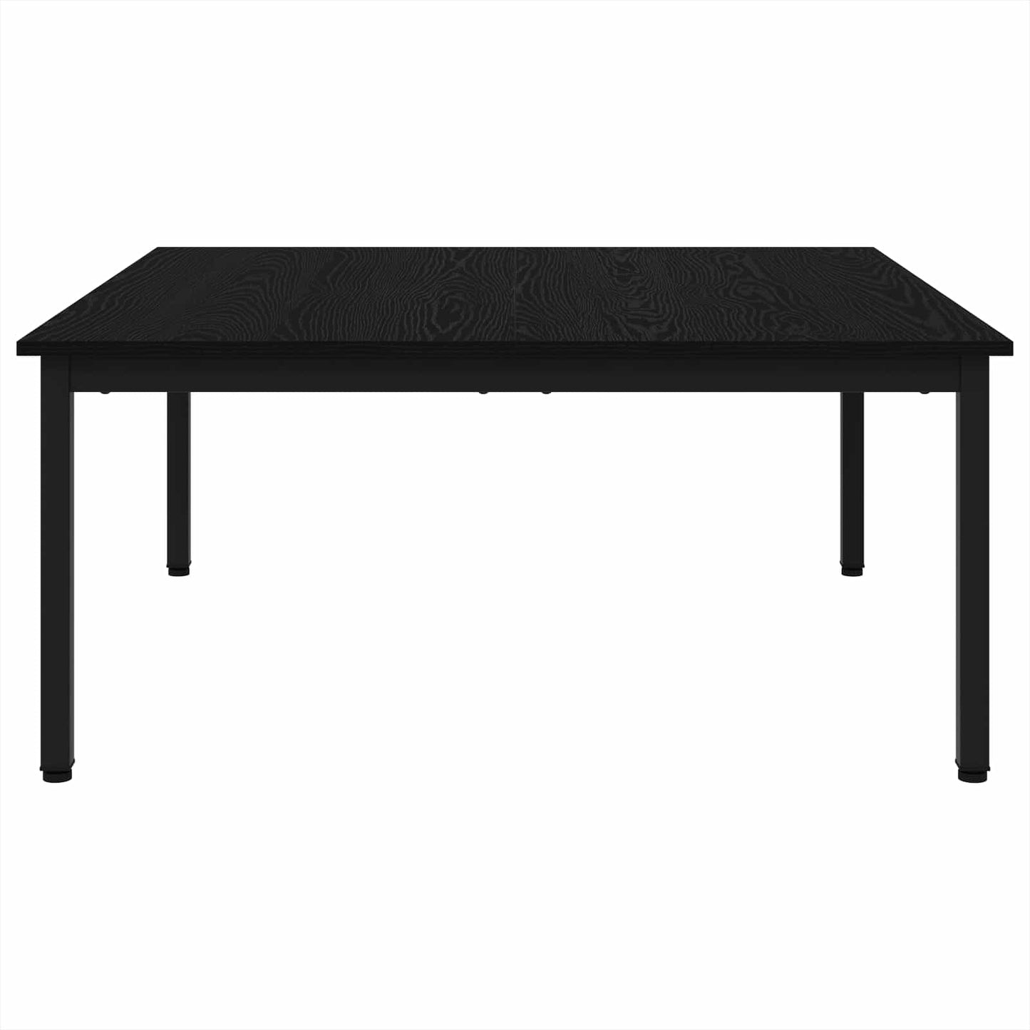 Salontafel Zwart Eiken 100 x 100 x 45 cm Bewerkt hout