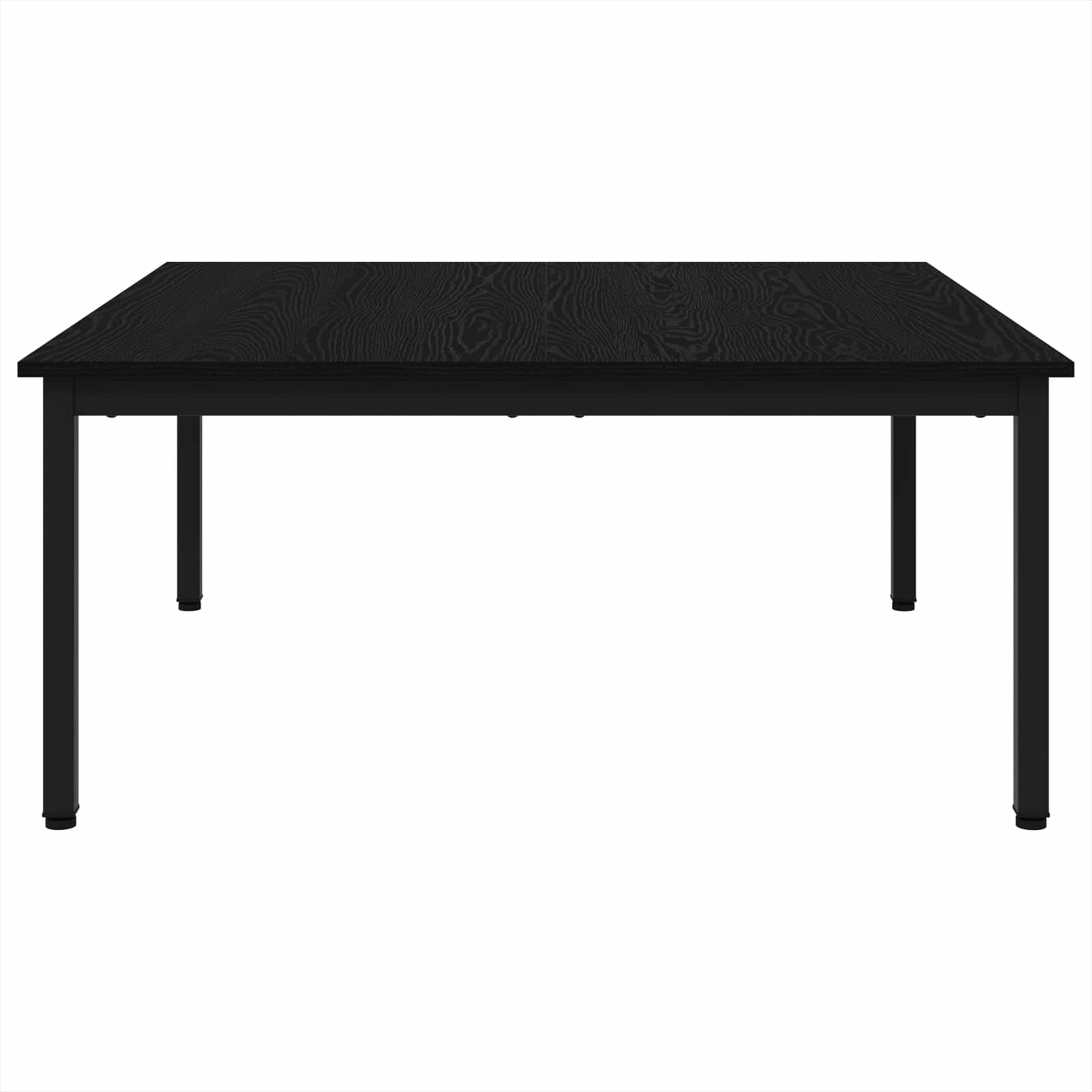 Salontafel Zwart Eiken 100 x 100 x 45 cm Bewerkt hout