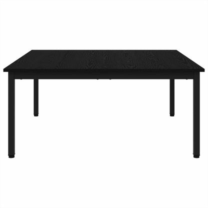 Salontafel Zwart Eiken 100 x 100 x 45 cm Bewerkt hout