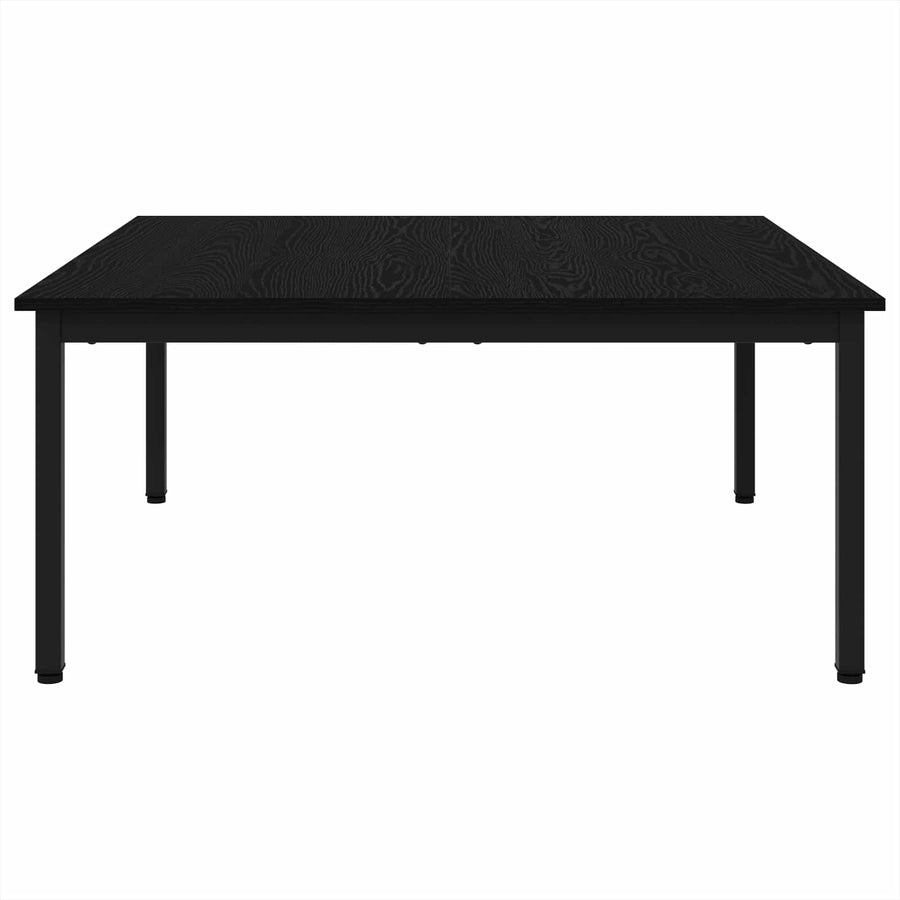 Salontafel Zwart Eiken 100 x 100 x 45 cm Bewerkt hout