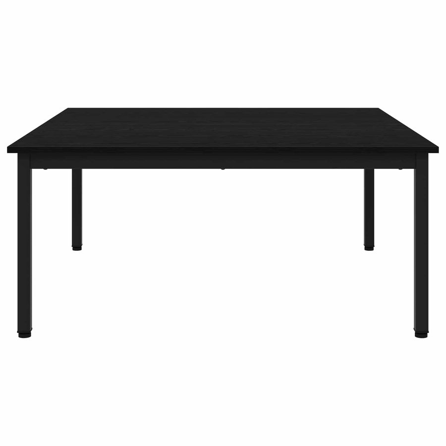Salontafel Zwart Eiken 100 x 100 x 45 cm Bewerkt hout