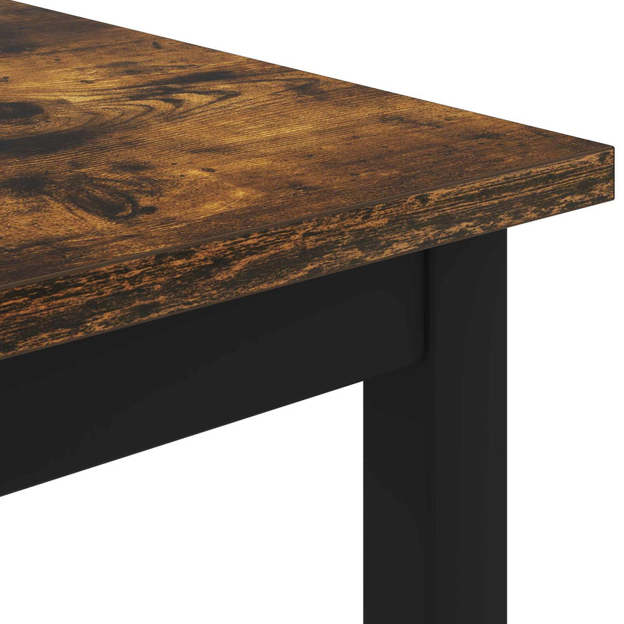 Salontafel Rook Eik 100 x 100 x 45 cm Bewerkt hout
