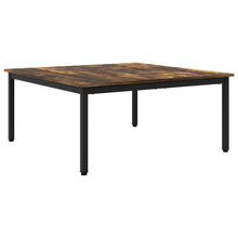 Salontafel Rook Eik 100 x 100 x 45 cm Bewerkt hout
