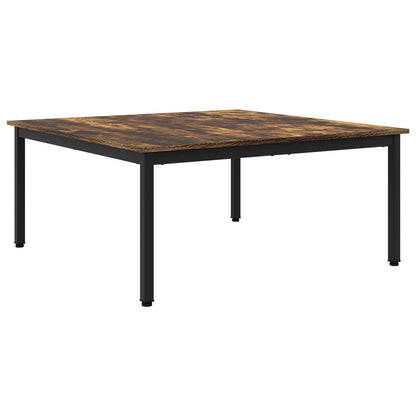 Salontafel Rook Eik 100 x 100 x 45 cm Bewerkt hout