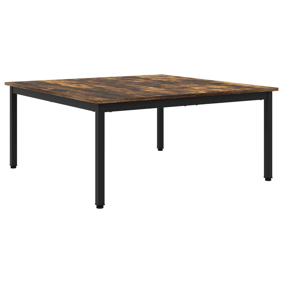 Salontafel Rook Eik 100 x 100 x 45 cm Bewerkt hout