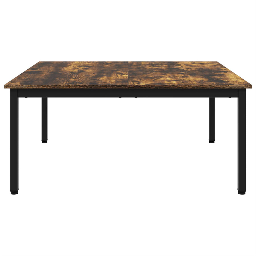 Salontafel Rook Eik 100 x 100 x 45 cm Bewerkt hout