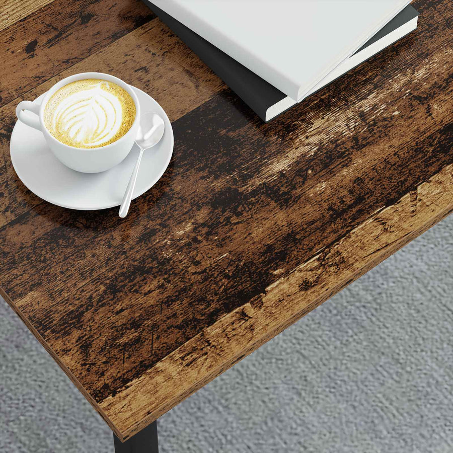 Salontafel Oudhout 100 x 100 x 45 cm Bewerkt hout