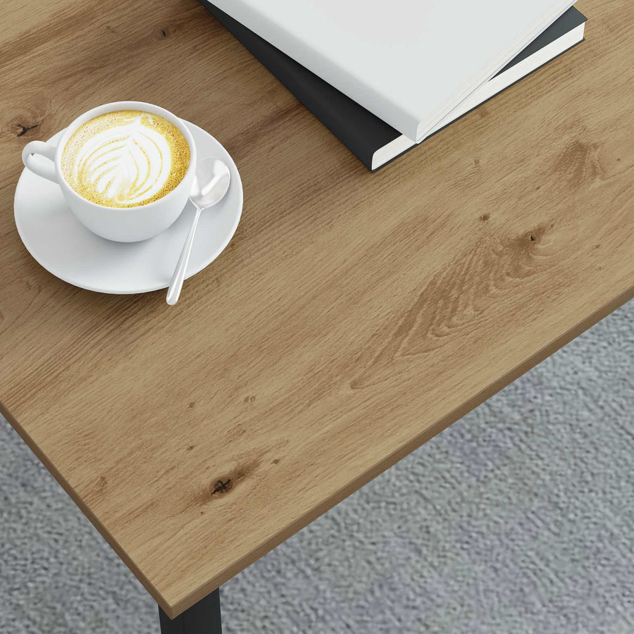 Salontafel Ambachtelijk eiken 100 x 100 x 45 cm Bewerkt hout