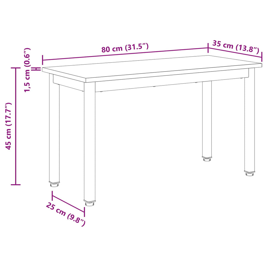 Bank Sonoma 80 x 35 x 45 cm Bewerkt hout