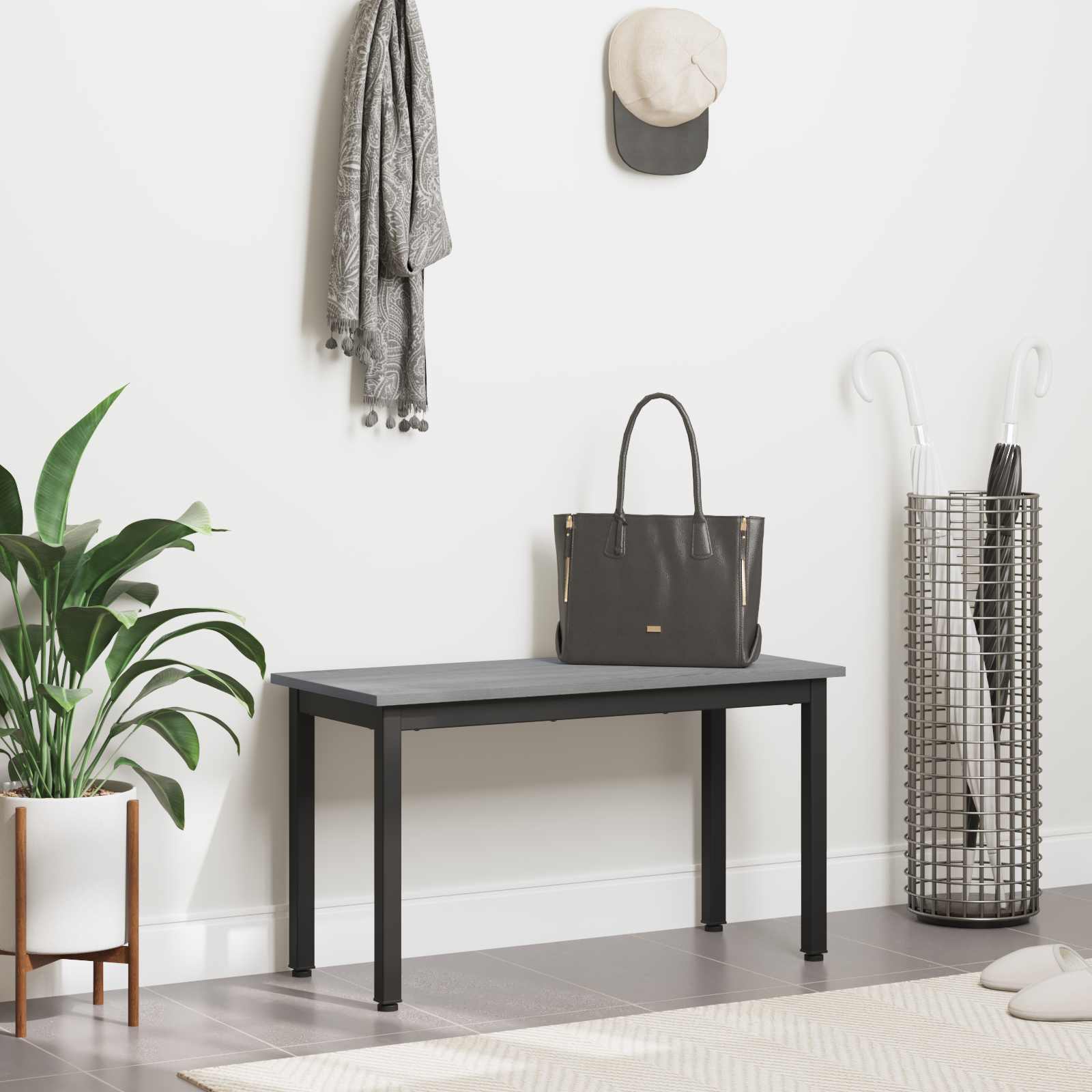 Bank Grijs Sonoma 80 x 35 x 45 cm Bewerkt hout