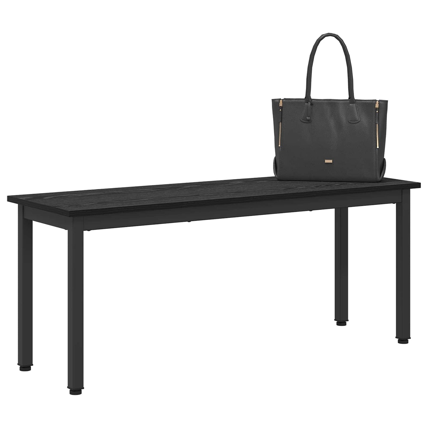 Bank Zwart Eiken 110 x 35 x 45 cm Bewerkt hout