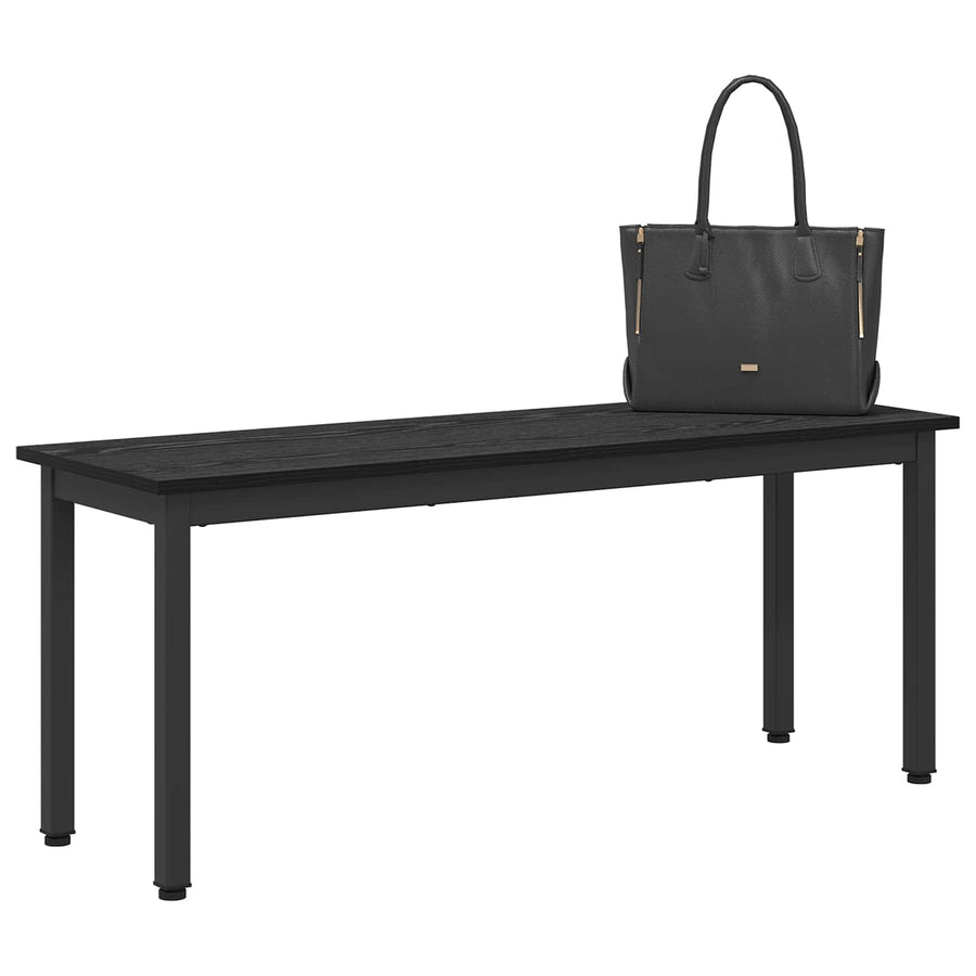 Bank Zwart Eiken 110 x 35 x 45 cm Bewerkt hout