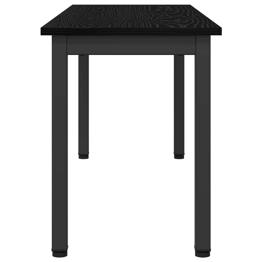 Bank Zwart Eiken 110 x 35 x 45 cm Bewerkt hout