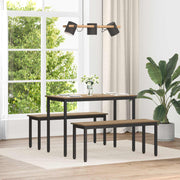 Eettafelbank 110x35x45 cm ambachtelijk eiken bewerkt hout