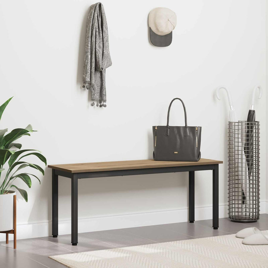 Bank Ambachtelijk eiken 110 x 35 x 45 cm Bewerkt hout