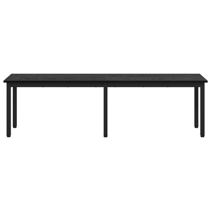 Bank Zwart Eiken 160 x 35 x 45 cm Bewerkt hout