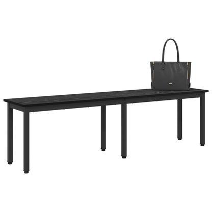 Bank Zwart Eiken 160 x 35 x 45 cm Bewerkt hout