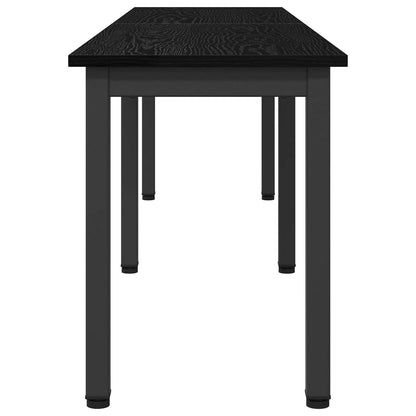 Bank Zwart Eiken 160 x 35 x 45 cm Bewerkt hout