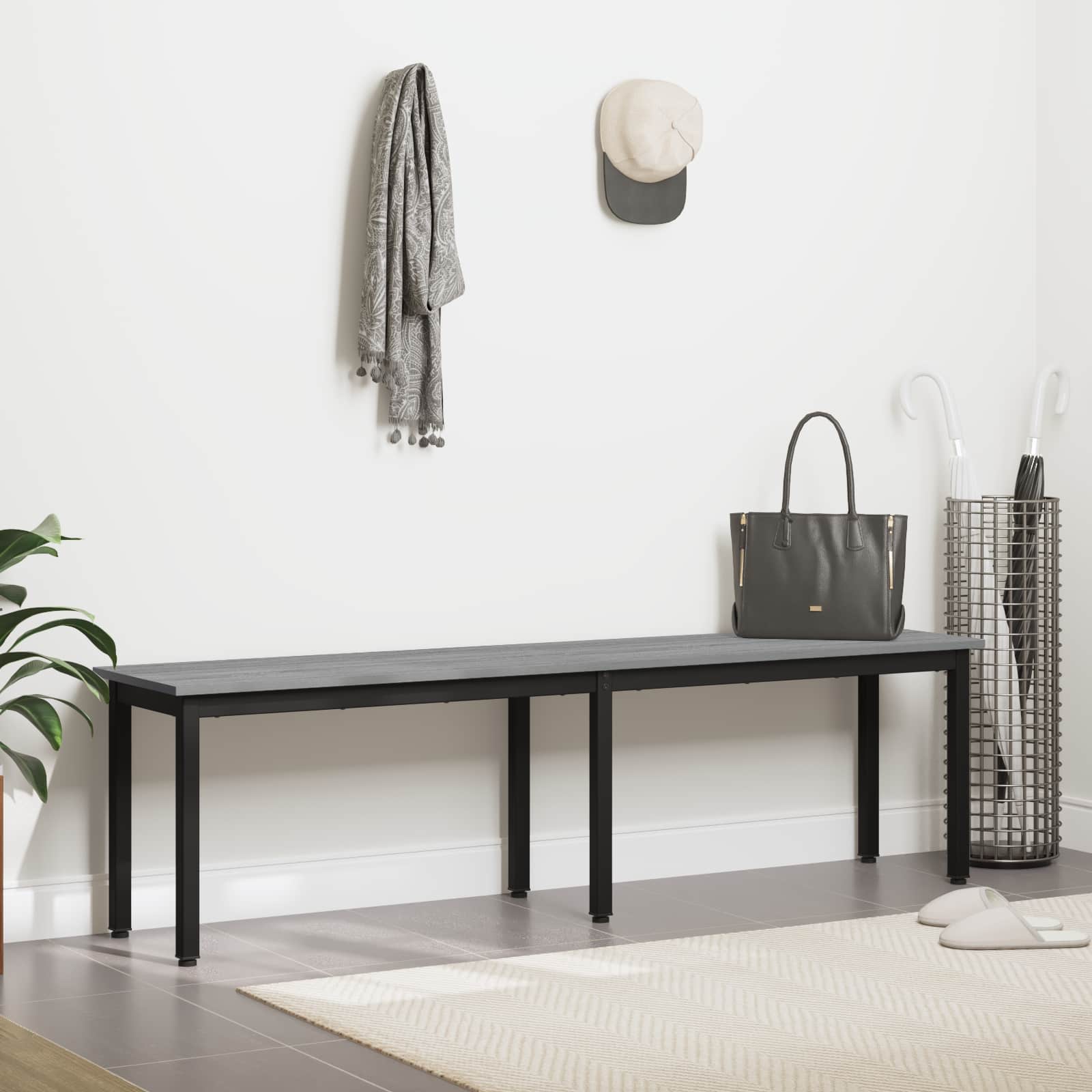 Bank Grijs Sonoma 160 x 35 x 45 cm Bewerkt hout