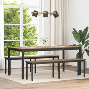 Eettafelbank 160x35x45 cm bewerkt hout metaal
