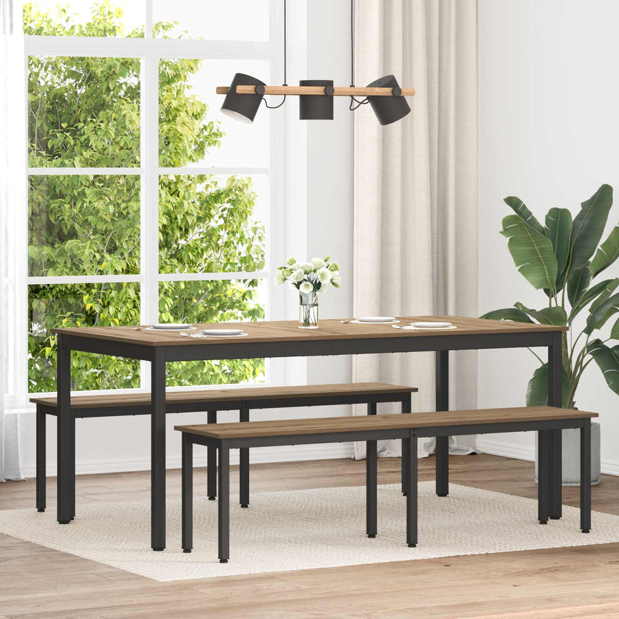 Bank Ambachtelijk eiken 160 x 35 x 45 cm Bewerkt hout