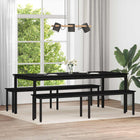 Black Oak Bench 200 x 35 x 45 cm Engineered wood