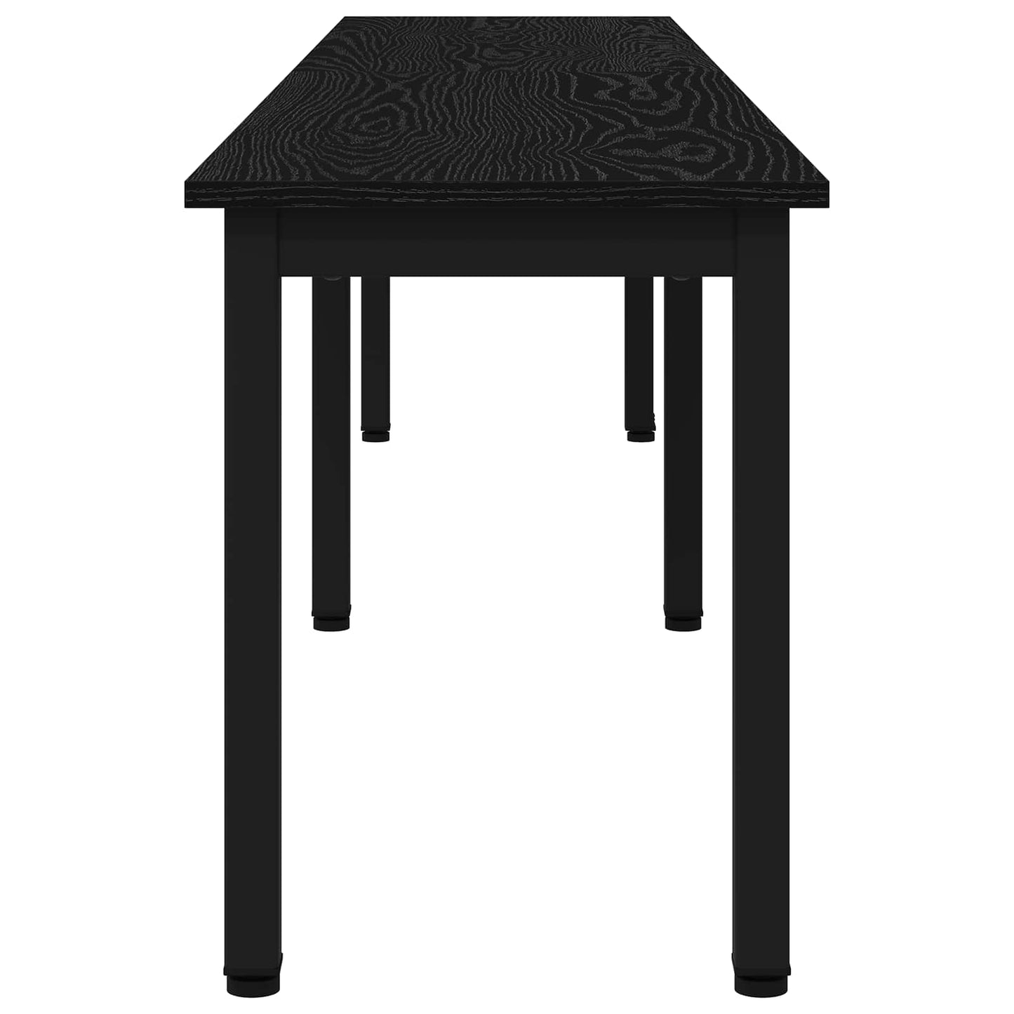 Bank Zwart Eiken 200 x 35 x 45 cm Bewerkt hout