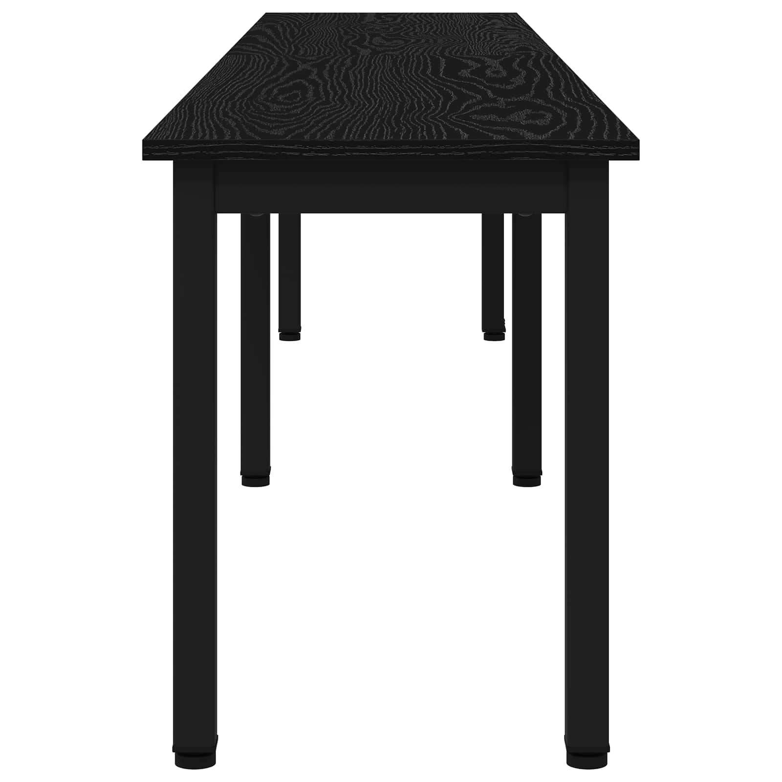 Bank Zwart Eiken 200 x 35 x 45 cm Bewerkt hout