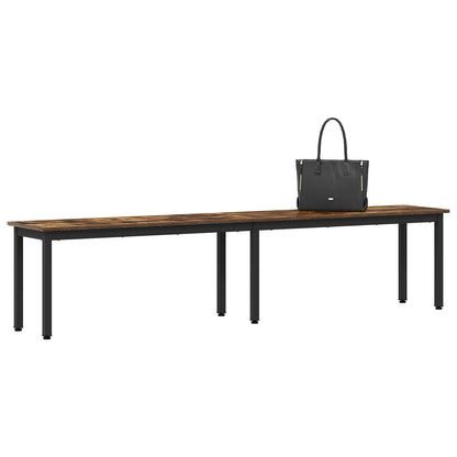 Bank Rook Eik 200 x 35 x 45 cm Bewerkt hout
