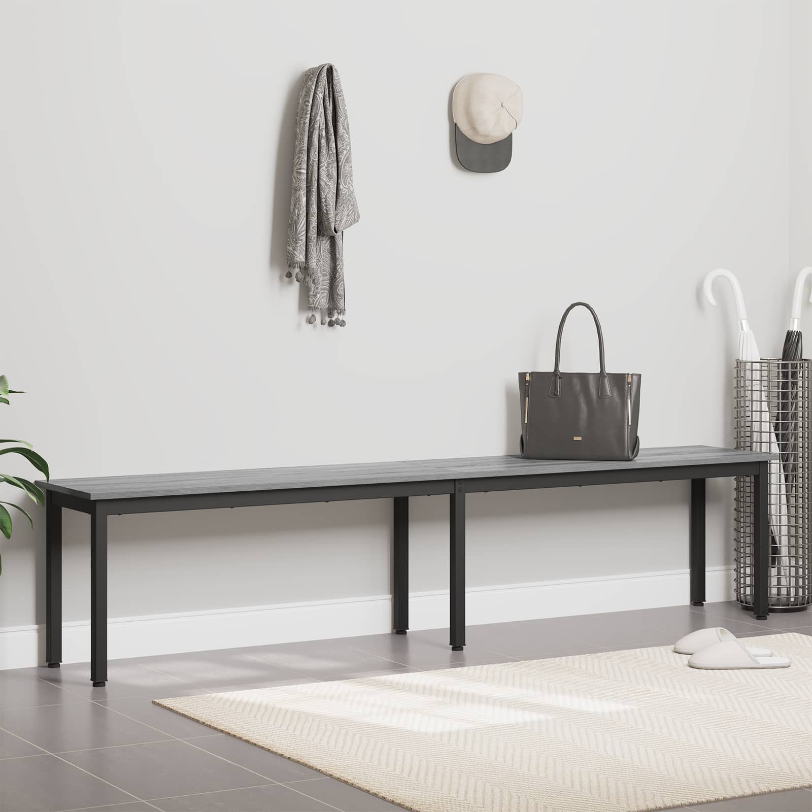 Bank Grijs Sonoma 200 x 35 x 45 cm Bewerkt hout