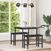 Eettafel 70x70x75 cm metaal zwart