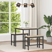 Eettafel 70x70x75 cm bewerkt hout metaal