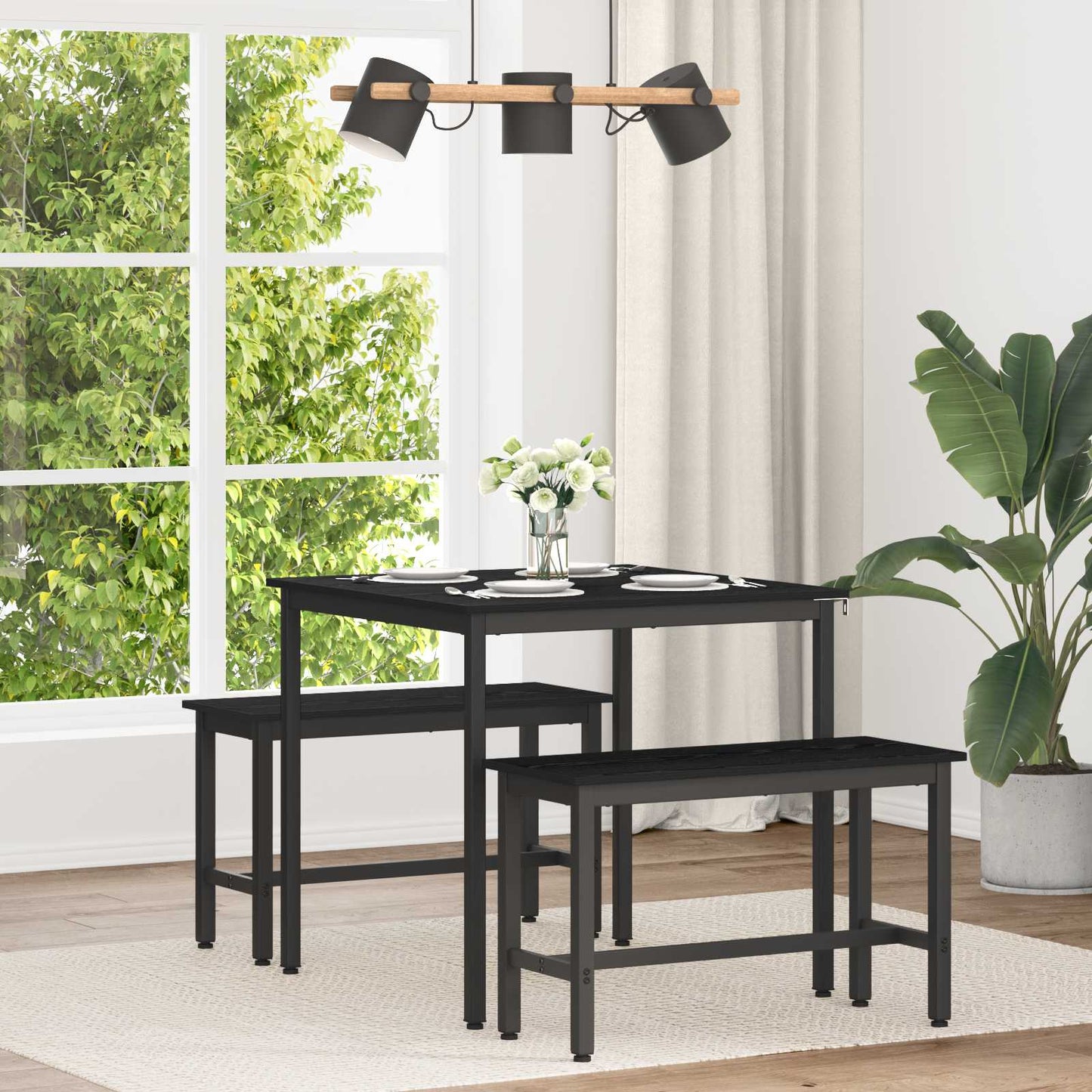 Eettafels 80 x 80 x 75 cm METAAL