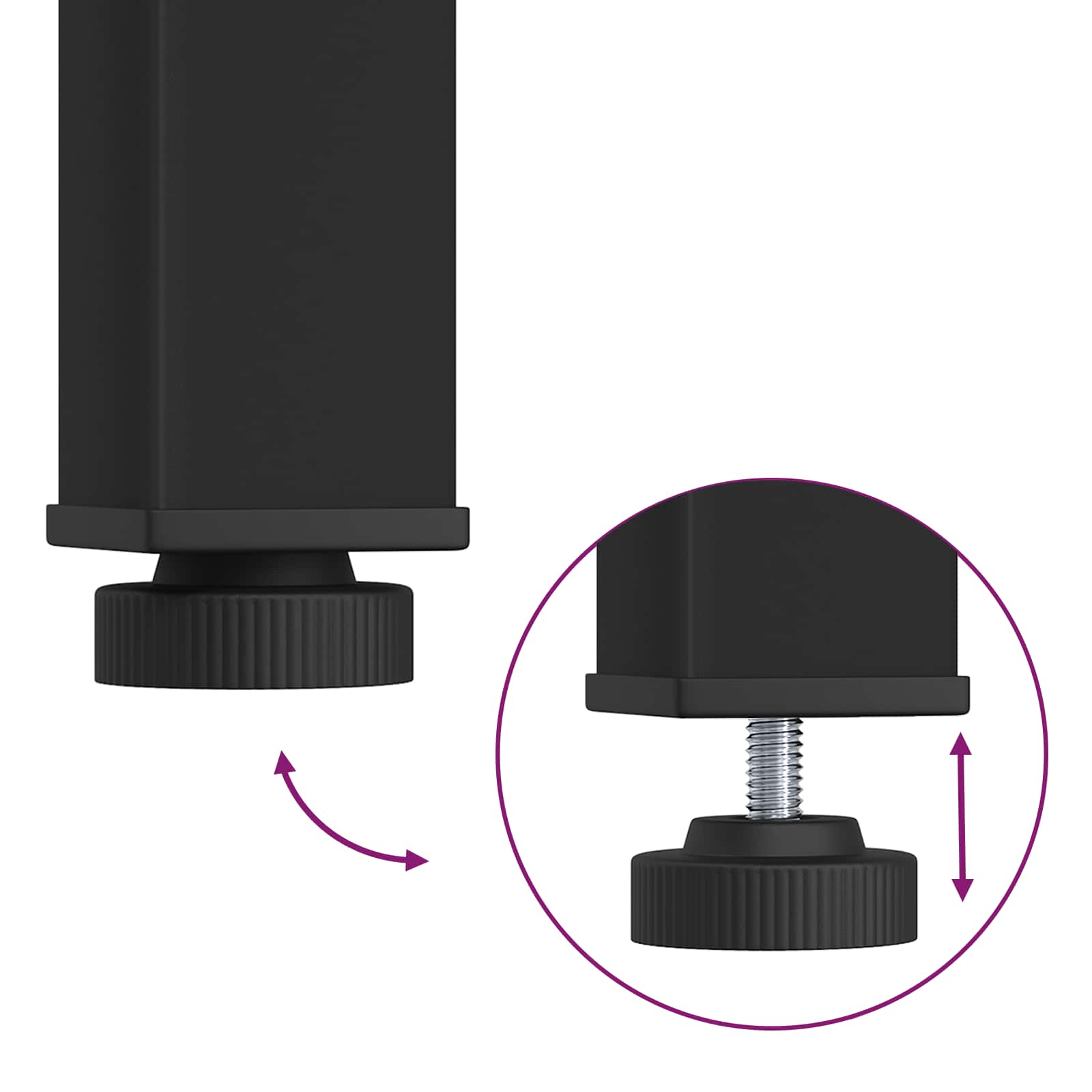 Eettafels 80 x 80 x 75 cm METAAL