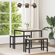 Eettafel 80x80x75 cm metaal hout