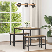 Eettafel 80x80x75 cm hout metaal
