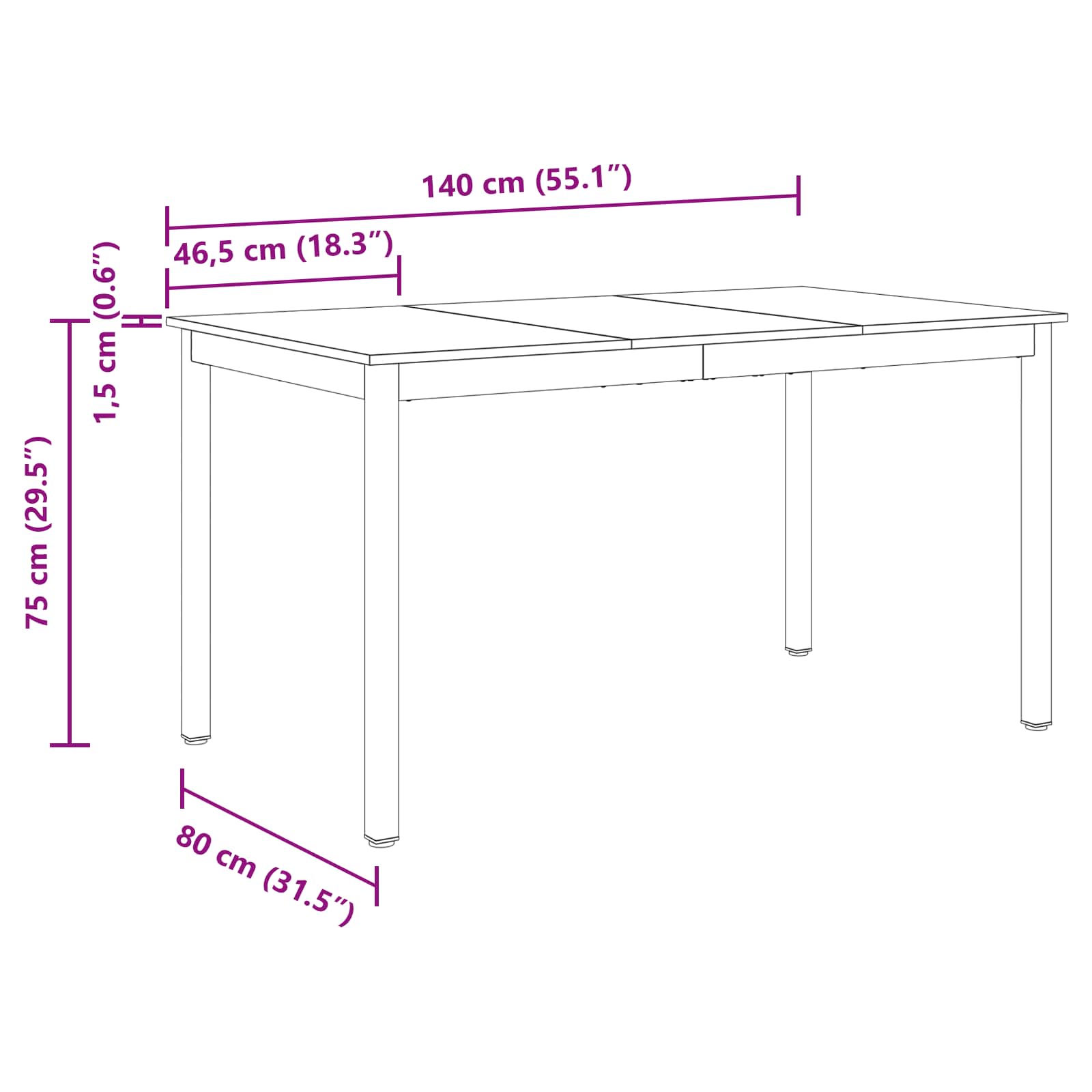 Eettafels METAAL