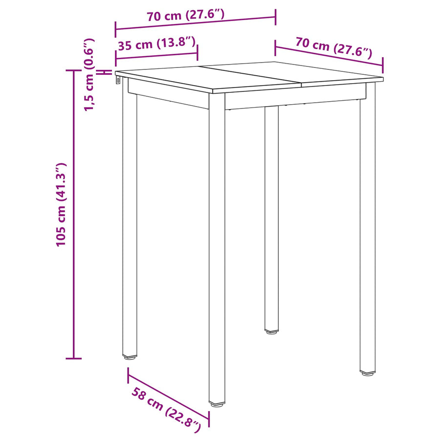 Eettafels Bewerkt hout