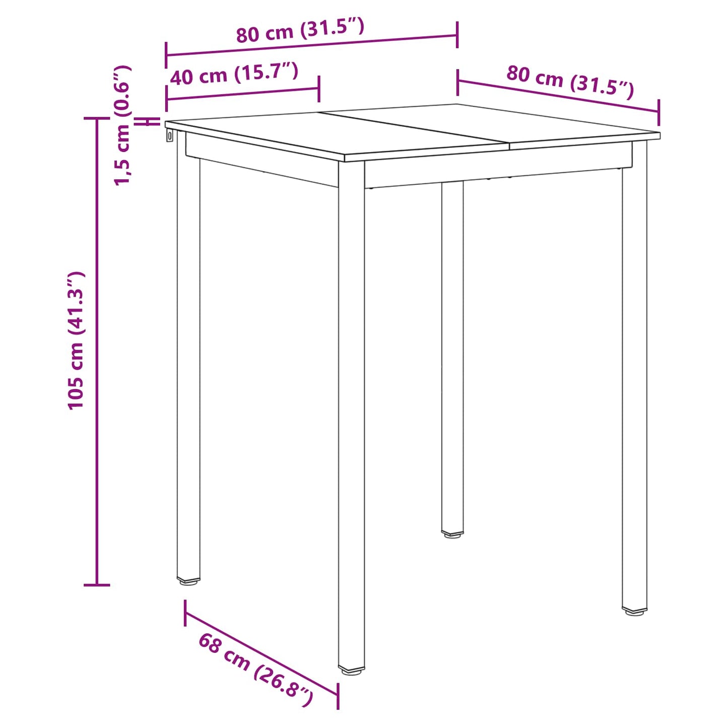 Eettafels Bewerkt hout
