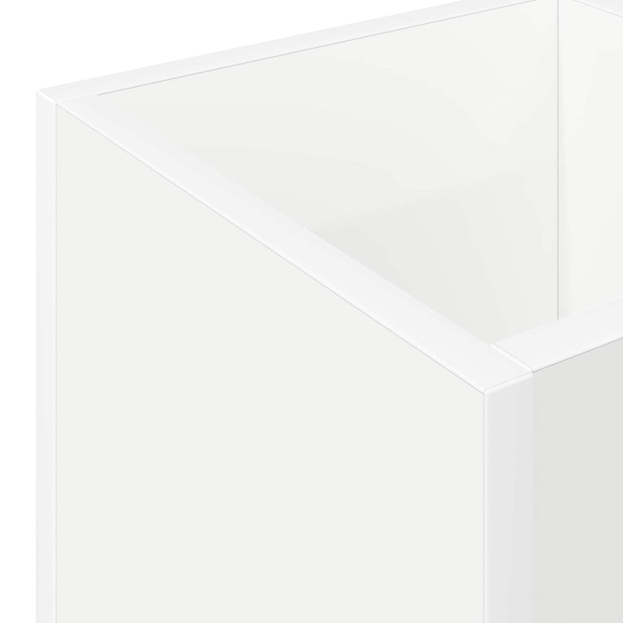 Paraplu Standaard Met Opslag Wit 25 X 24,5 X 64 Cm Bewerkt Hout