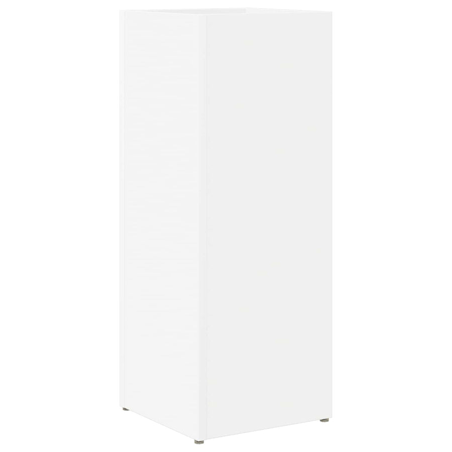 Paraplu Standaard Met Opslag Wit 25 X 24,5 X 64 Cm Bewerkt Hout