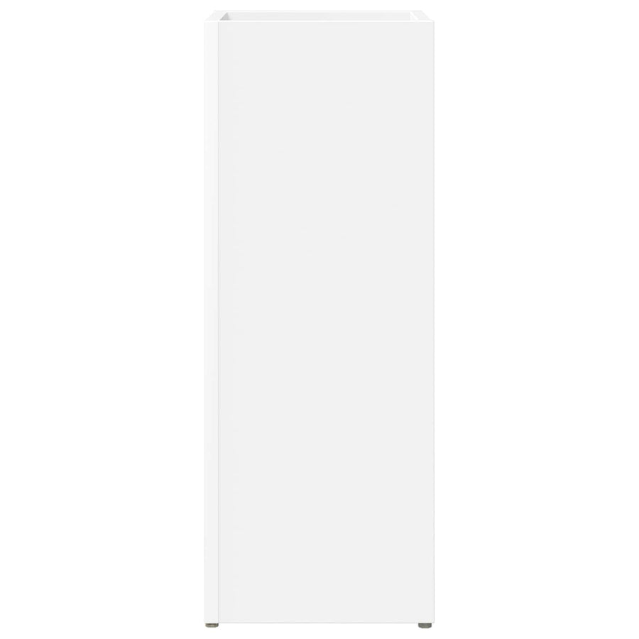 Paraplu Standaard Met Opslag Wit 25 X 24,5 X 64 Cm Bewerkt Hout
